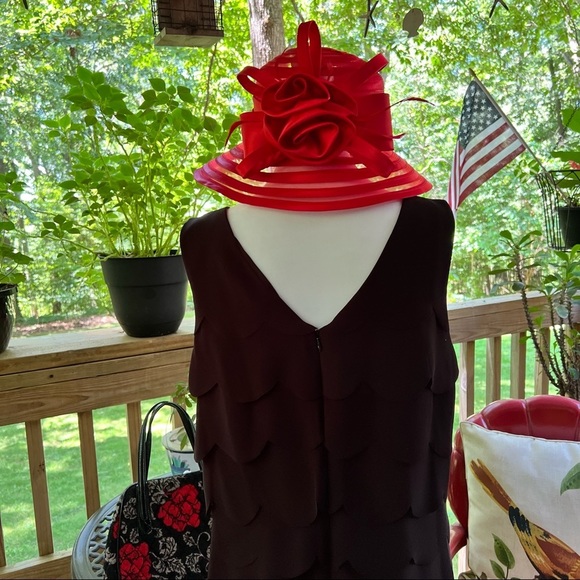 Julia Jordan Black Dress, Size 14, Waterfall, Excellent Condition - Picture 5 of 11